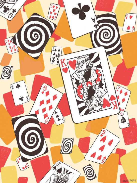 Fall 2021 cover, an illustration of playing cards